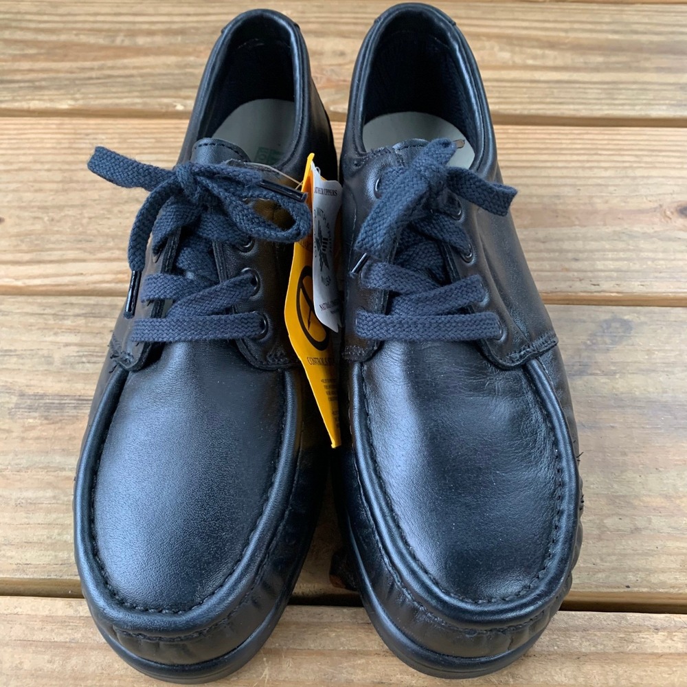 Vintage Iron Age ESD Static Control Safety Shoes 7M USA Made Leather Work NWT